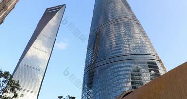 摩天大楼上海世界金融中心金毛塔上海塔上海中国